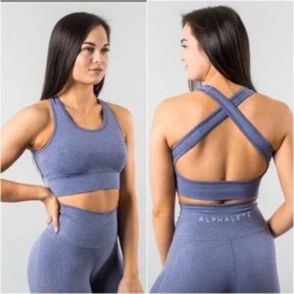 Alphalete Revival Vault Bra Size Small French Blue - Picture 1 of 7